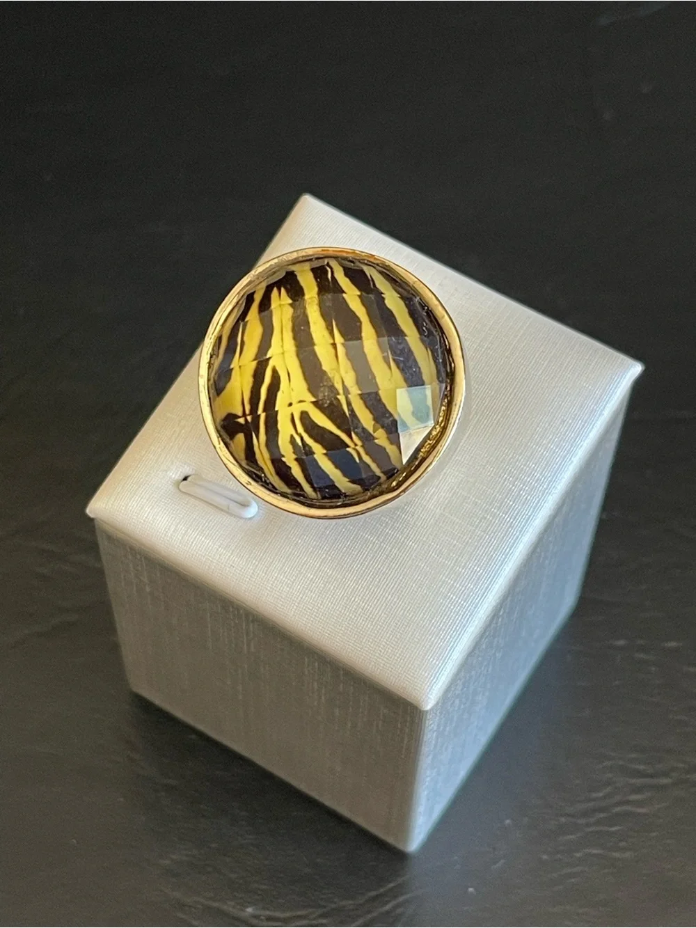 Tiger stripe Statement Ring.